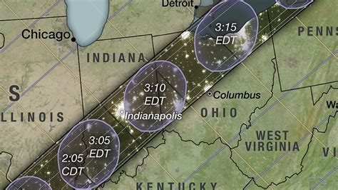 eclipse time central pa|solar eclipse path pa.